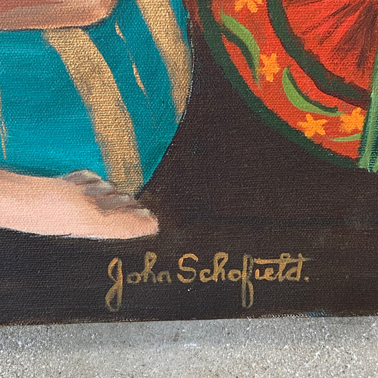 John Schofield Nude Painting on Canvas