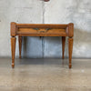 Vintage End Table with Travertine Inset Top