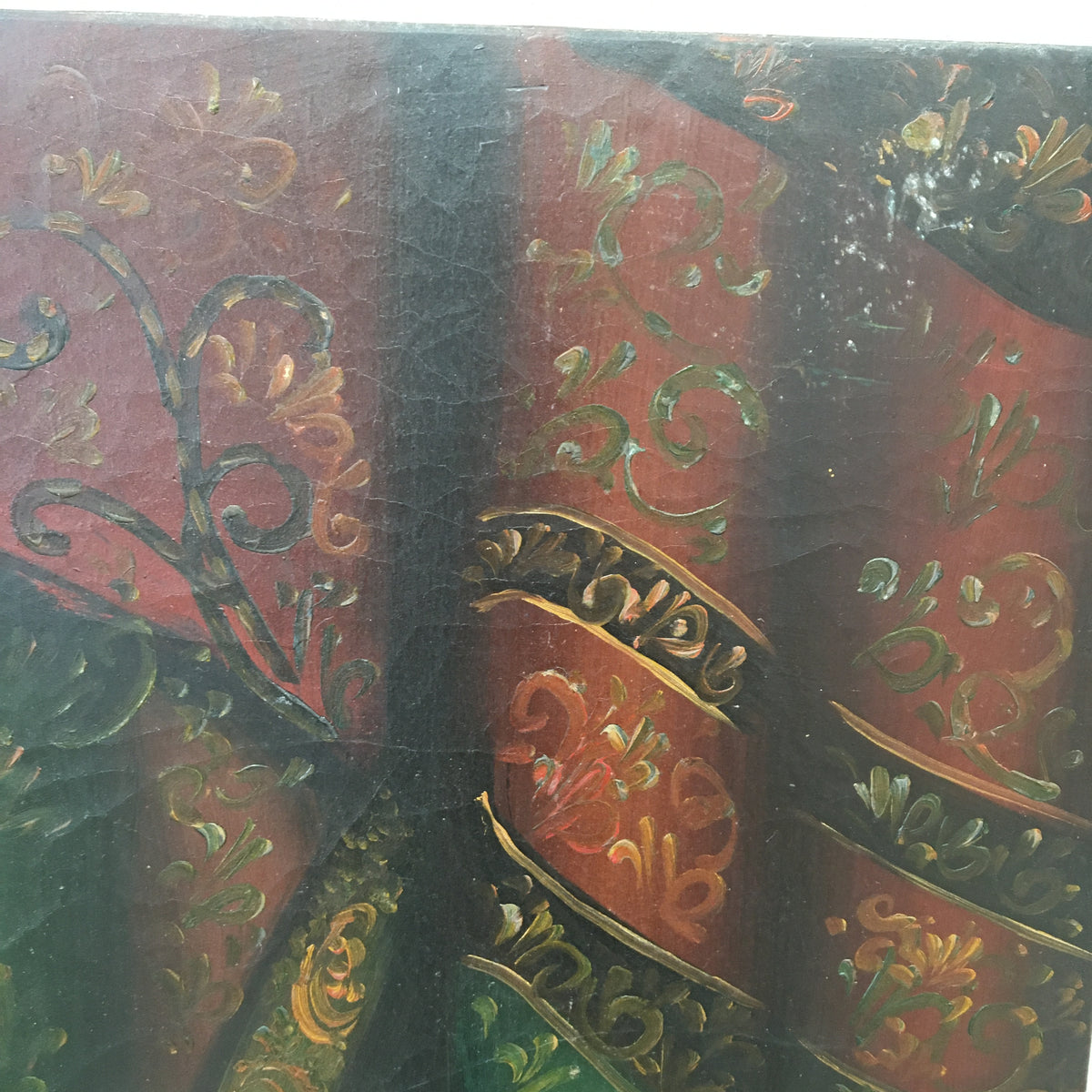 Vintage Four Panel Room Divider Folding Screen