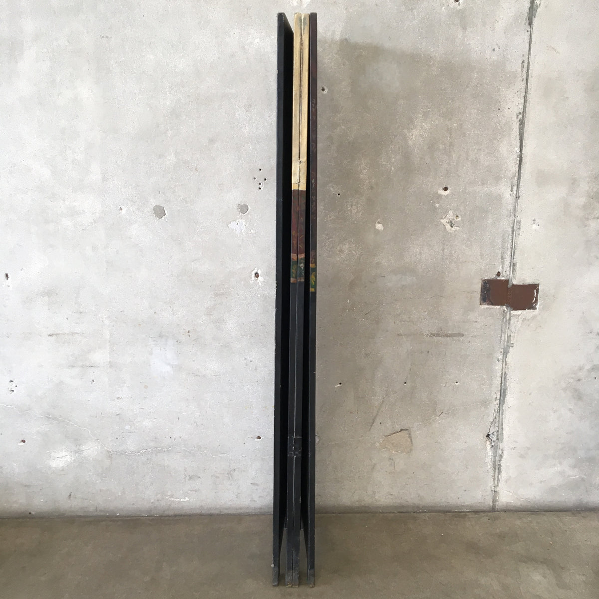 Vintage Four Panel Room Divider Folding Screen
