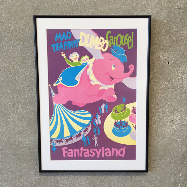 Vintage Dumbo Disneyland Attraction Poster/ Art Print