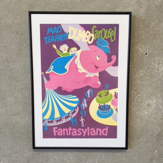 Vintage Dumbo Disneyland Attraction Poster/ Art Print