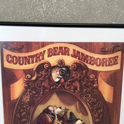 Vintage Disneyland "Country Bear Jamboree" Attraction Framed Poster Print