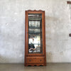 Display Cabinet with Four Glass Shelves &amp; Mirror Back