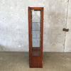 Display Cabinet with Four Glass Shelves &amp; Mirror Back