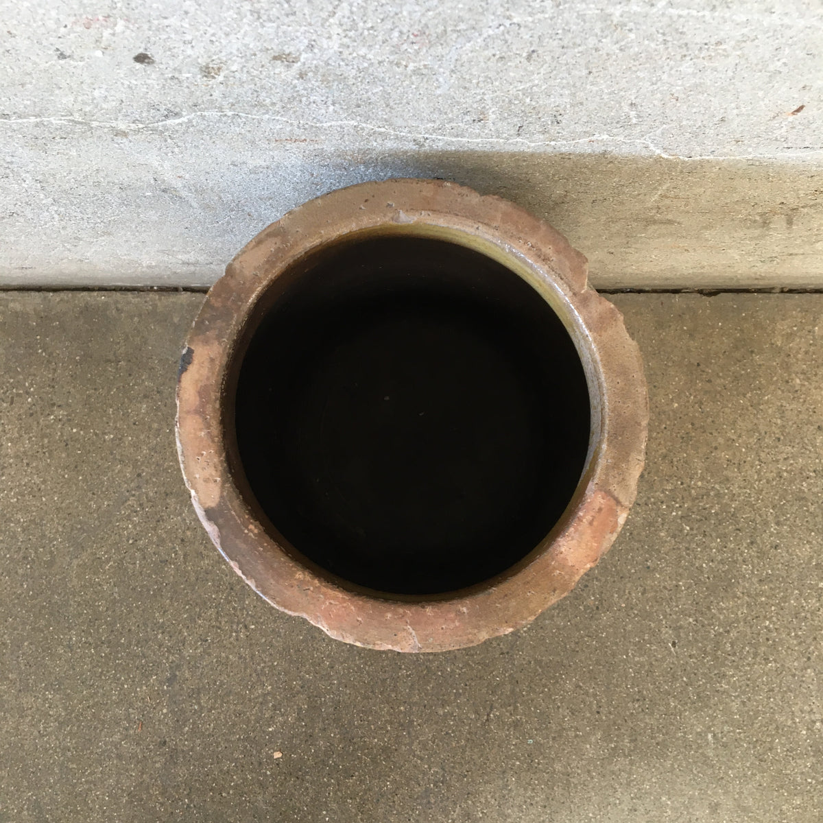 Antique Salt Glaze Stoneware Crock Cobalt Detail