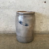 Antique Salt Glaze Stoneware Crock Cobalt Detail