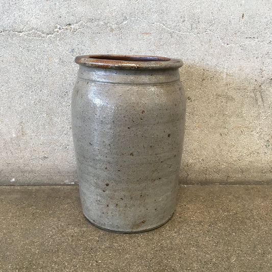 Antique Salt Glaze Stoneware Crock Cobalt Detail