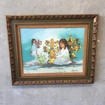Signed "Candeleros" Oil Painting