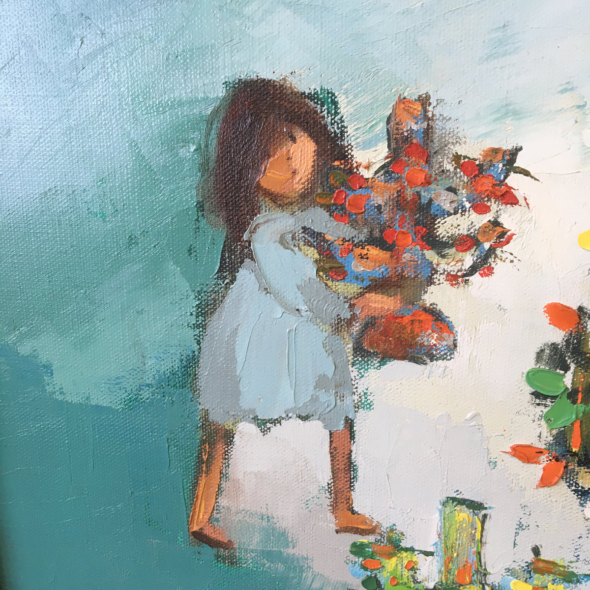 Signed "Candeleros" Oil Painting
