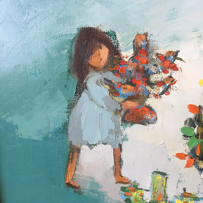 Signed "Candeleros" Oil Painting