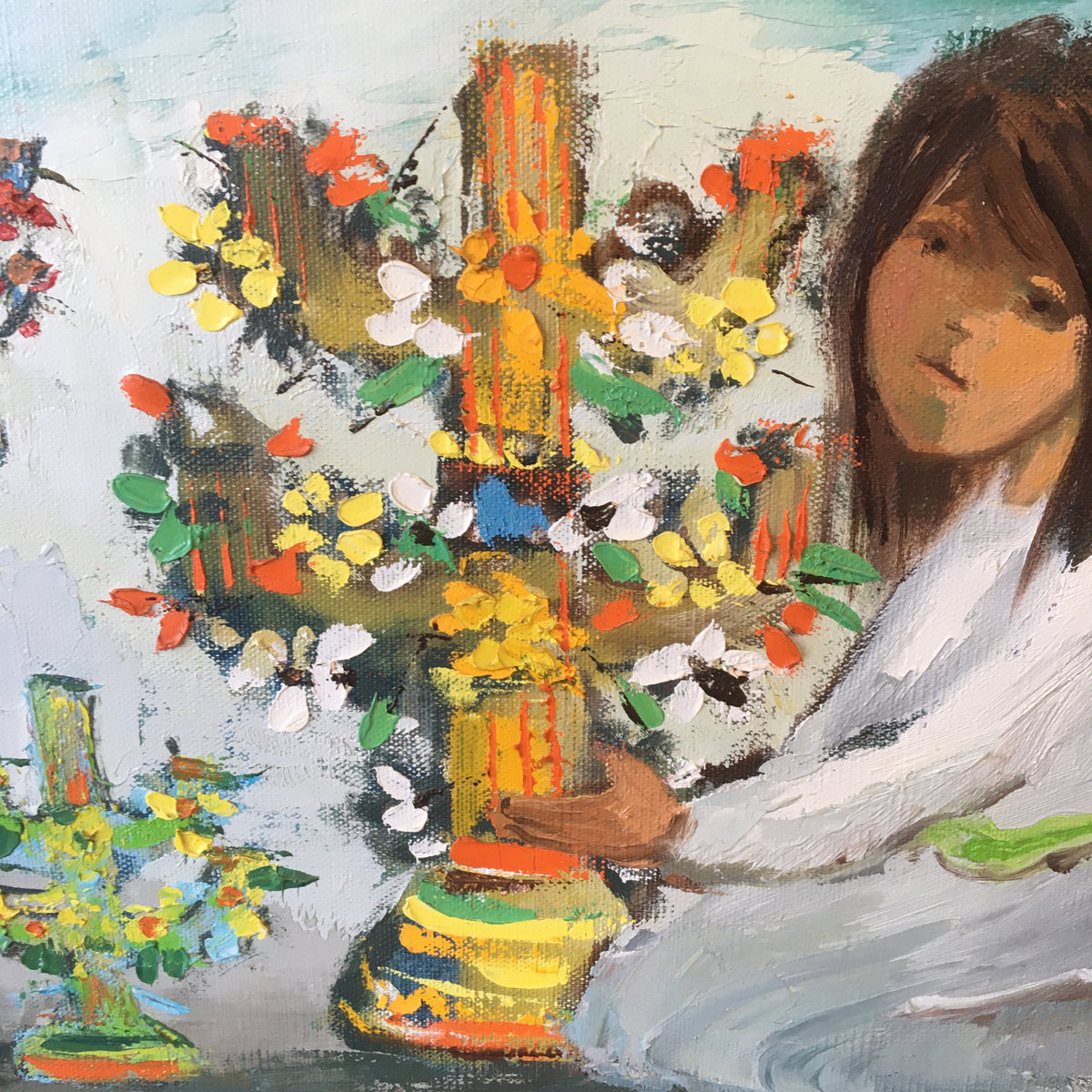 Signed "Candeleros" Oil Painting