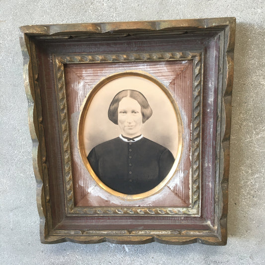 Antique Folk Art Portrait