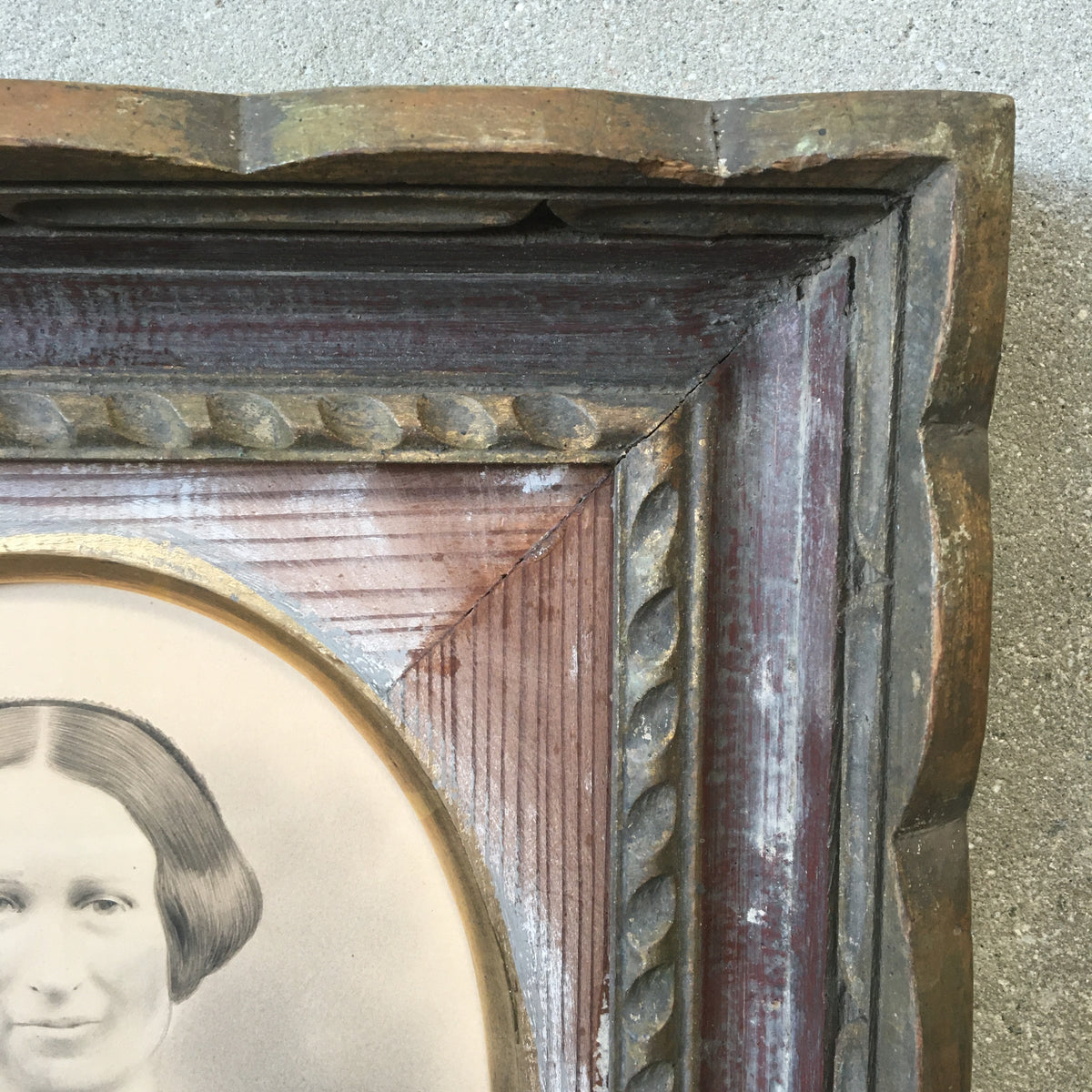 Antique Folk Art Portrait