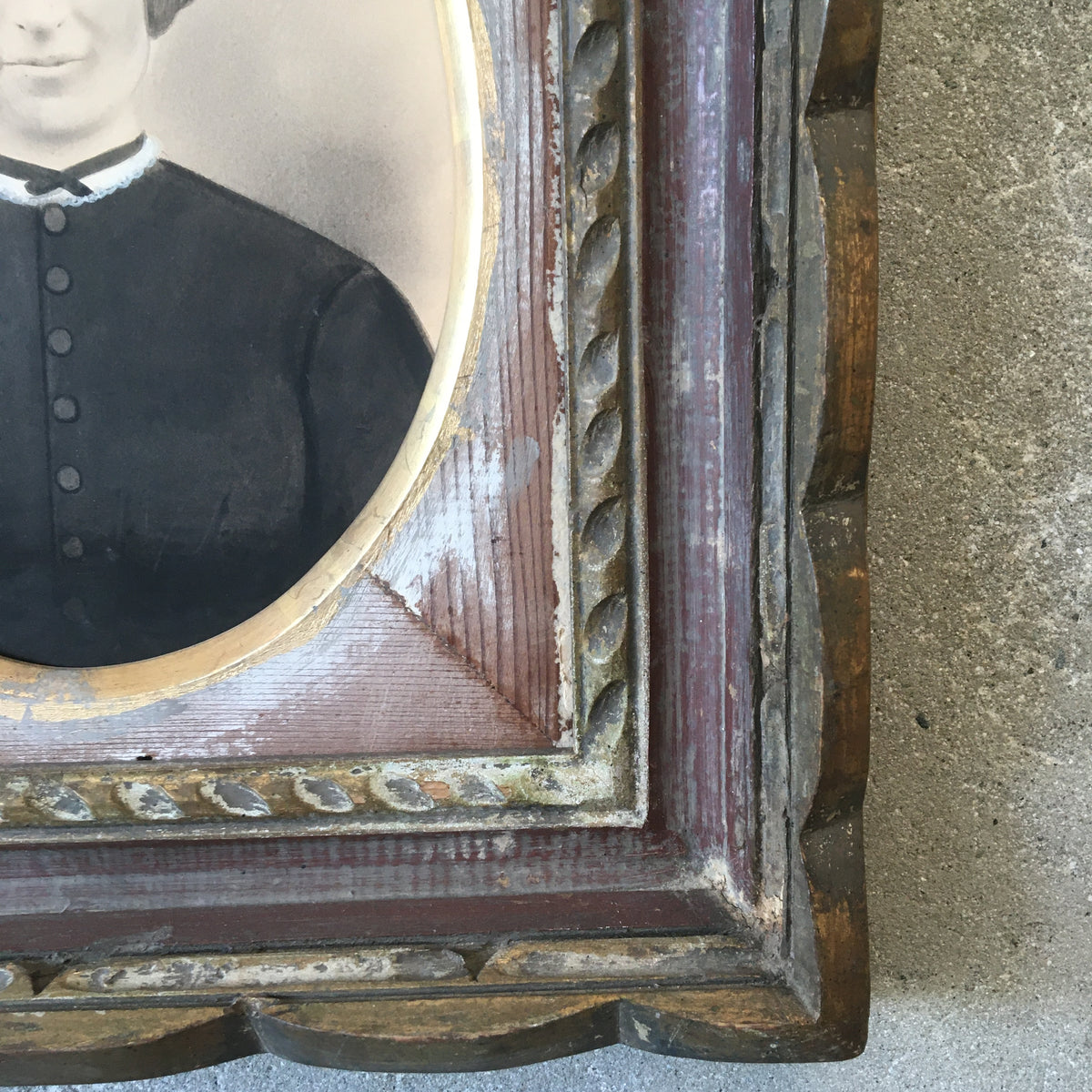 Antique Folk Art Portrait