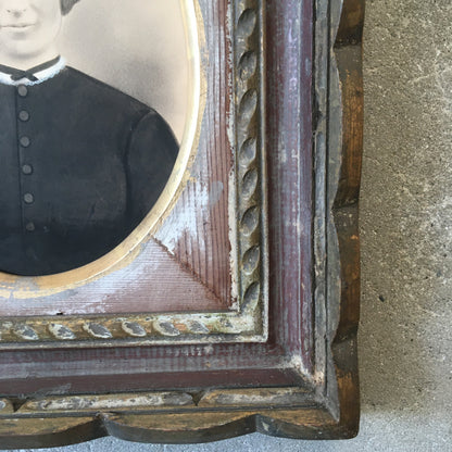 Antique Folk Art Portrait