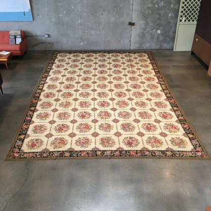 Vintage Large Needle Point Roomsize Rug