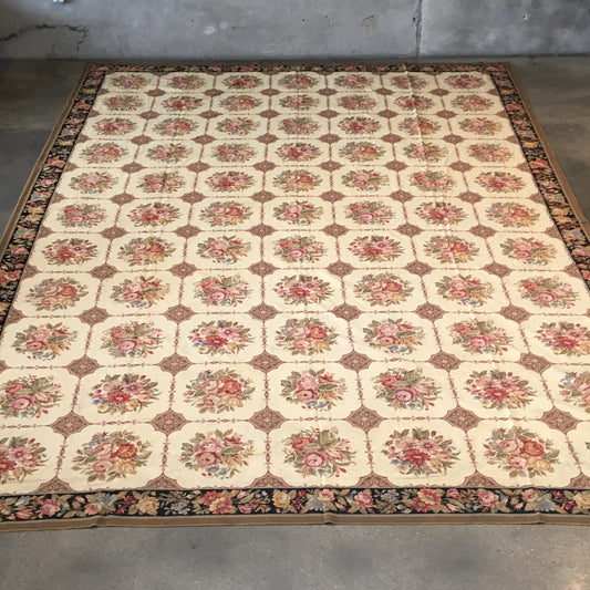 Vintage Large Needle Point Roomsize Rug