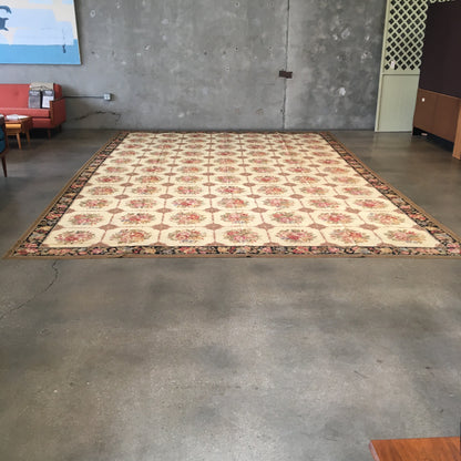 Vintage Large Needle Point Roomsize Rug
