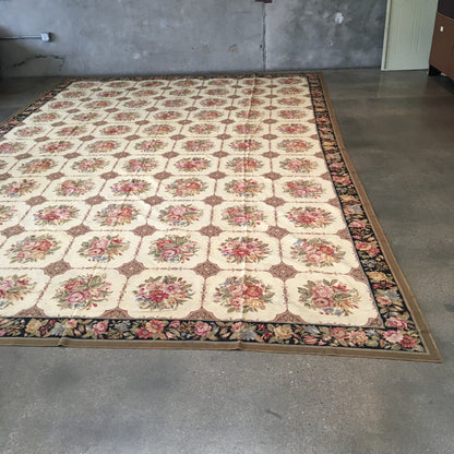 Vintage Large Needle Point Roomsize Rug