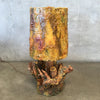 Vintage Wax Art Burlwood Lamp
