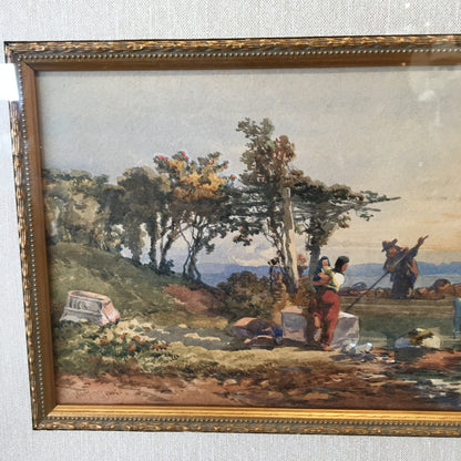 James Vivien de Fleury British Artist Watercolor
