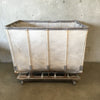 Large Vintage Canvas Laundry Cart