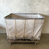 Large Vintage Canvas Laundry Cart