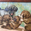 Vintage Print of Puppies Playing