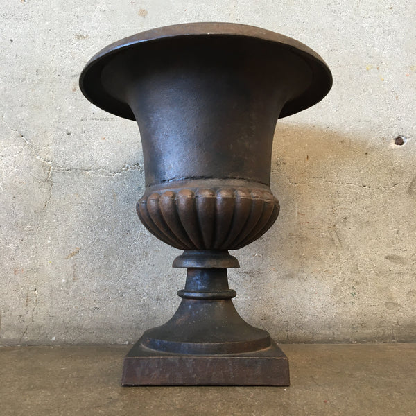 Neoclassical Melon Ribbed Urn Planter