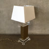Mid Century Lucite / Brass Jonathan Adler Table Lamp