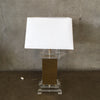 Mid Century Lucite / Brass Jonathan Adler Table Lamp