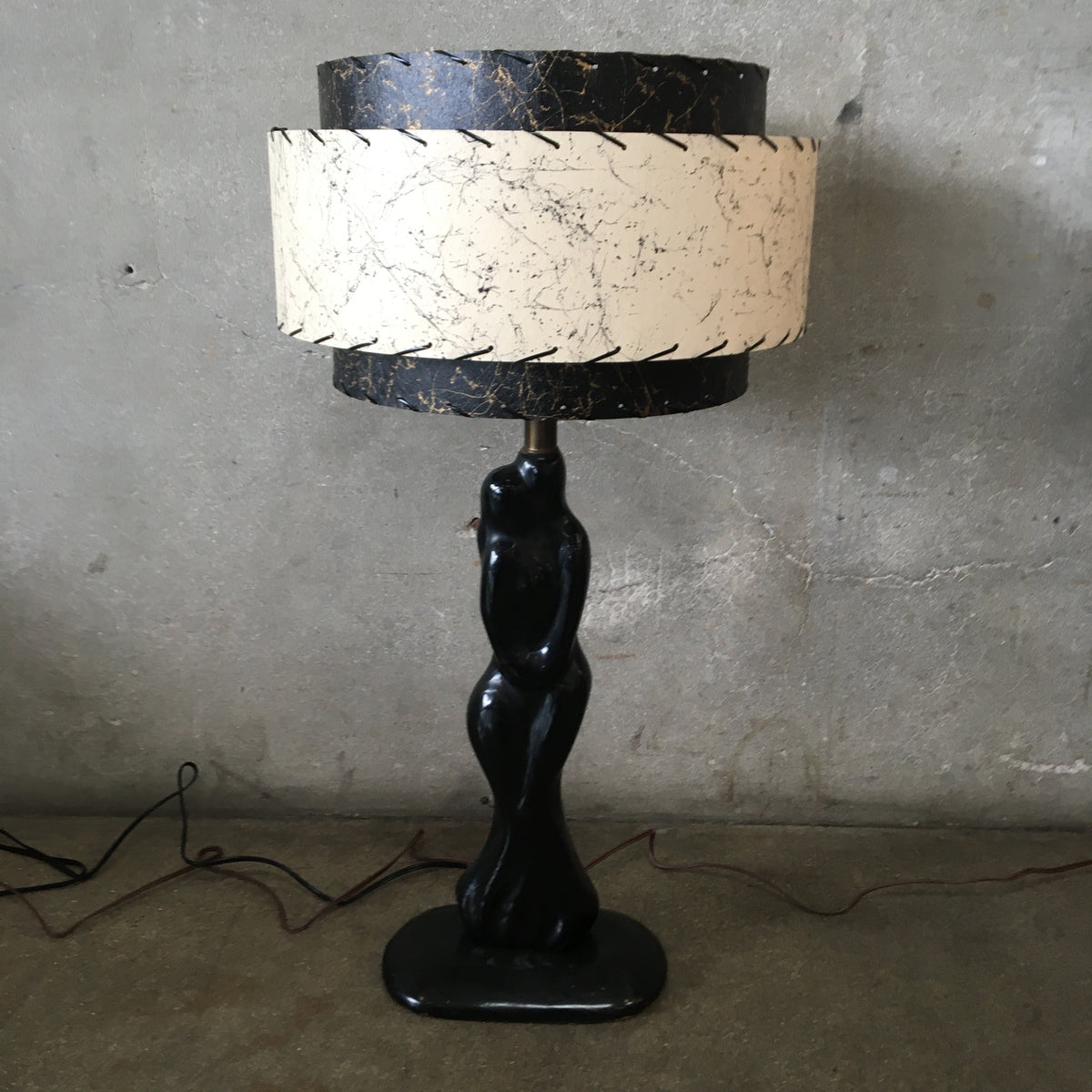 Pair of Modeline 1940's - 1950's Figural Lamps with Custom Shades