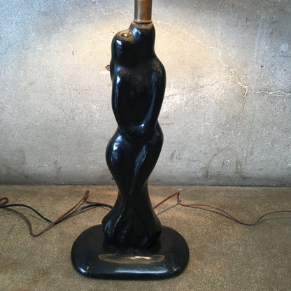 Pair of Modeline 1940's - 1950's Figural Lamps with Custom Shades
