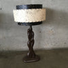Pair of Modeline 1940's - 1950's Figural Lamps with Custom Shades