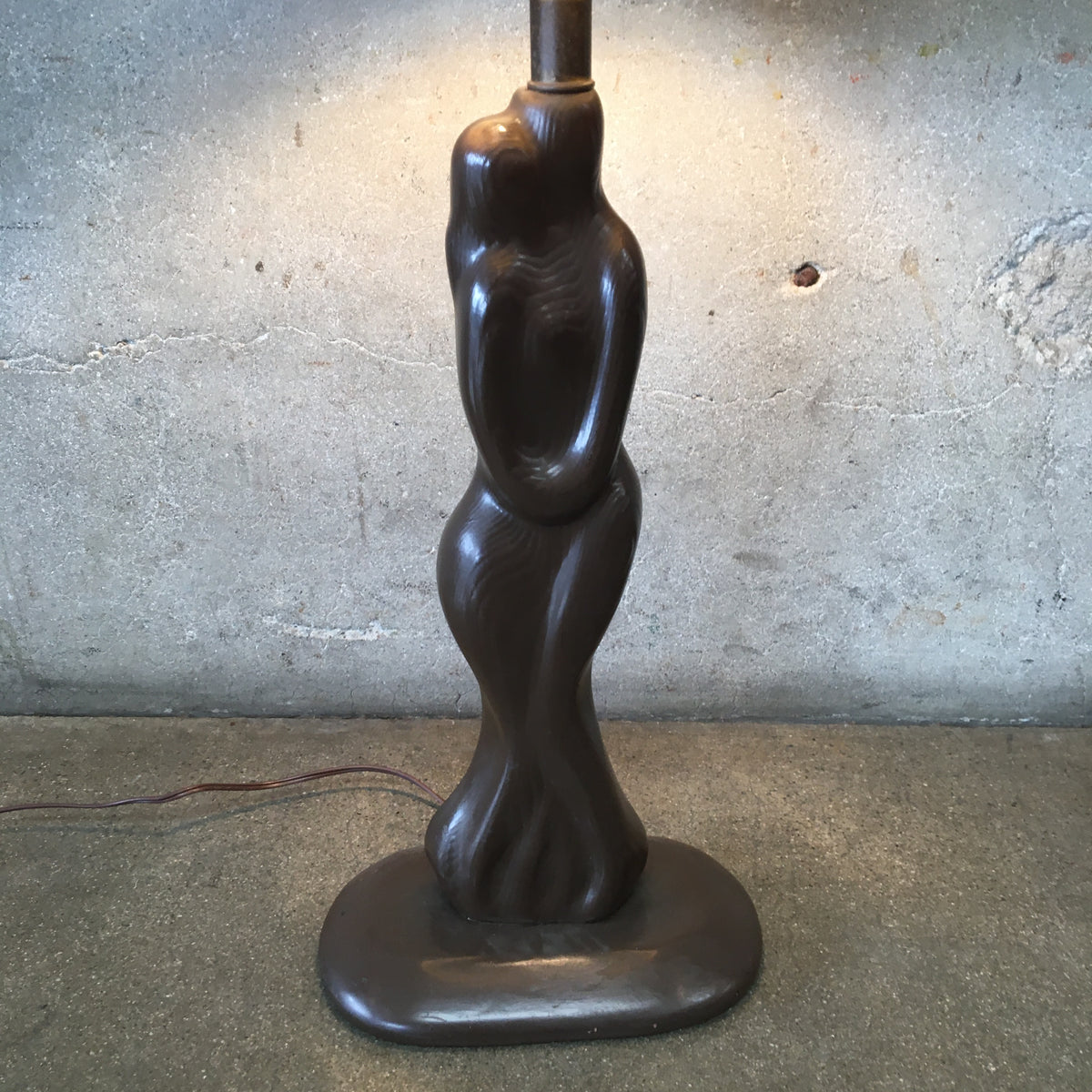Pair of Modeline 1940's - 1950's Figural Lamps with Custom Shades