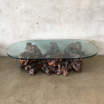 Mid Century Modern Burlwood Coffee Table