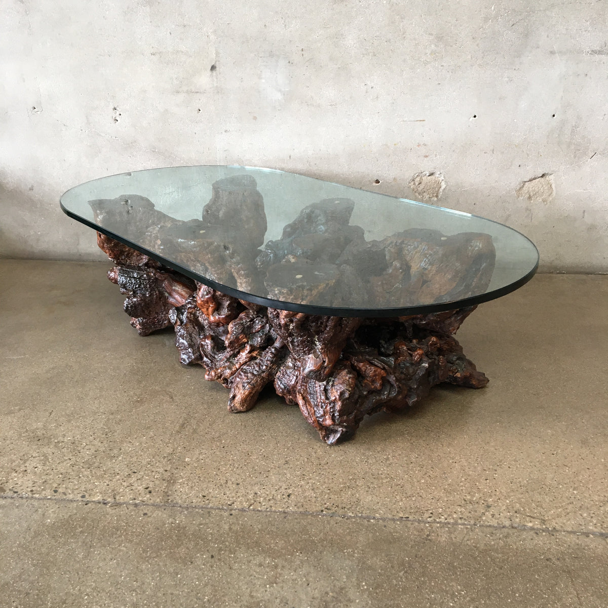 Mid Century Modern Burlwood Coffee Table