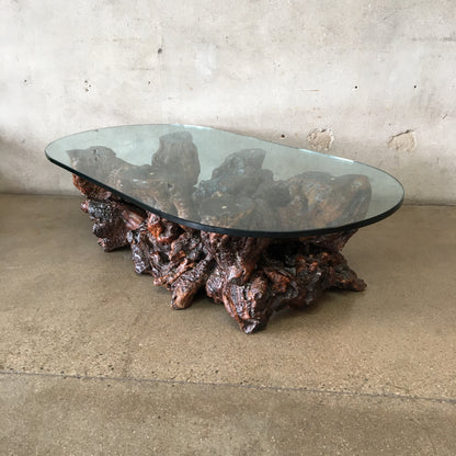 Mid Century Modern Burlwood Coffee Table
