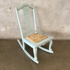 Vintage Children's Rocker With Needpoint Seat