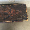 Rare Primitive Carved Folk Art Wood Box with Mexican Dancers