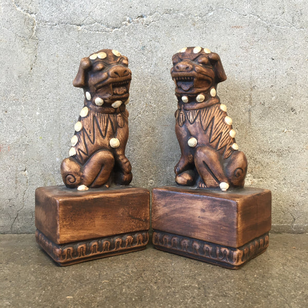 Pair of Ceramic Foo Dogs