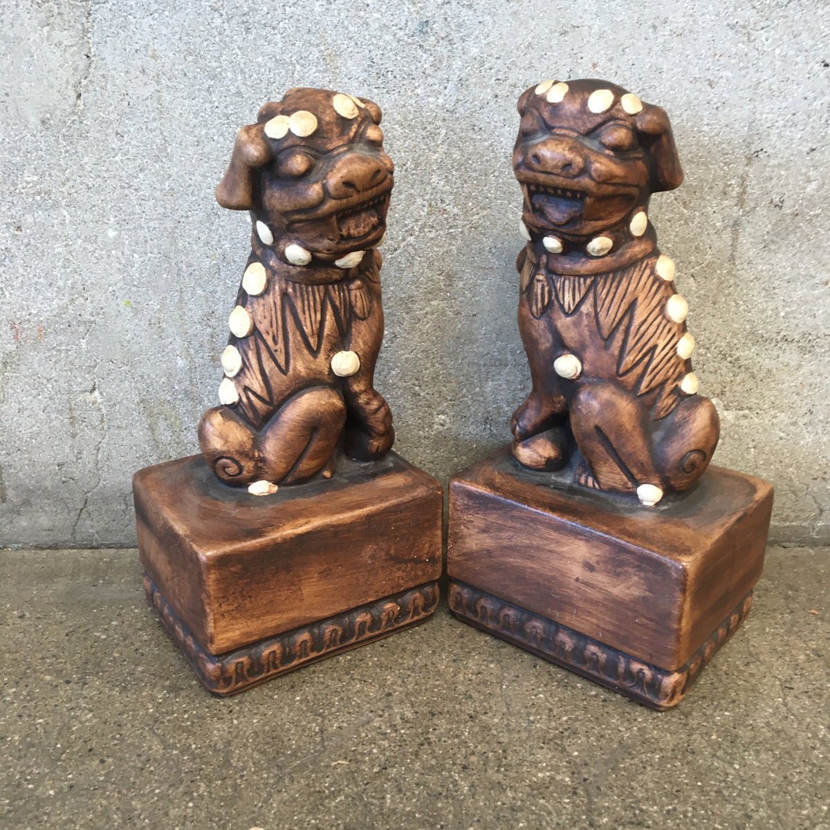 Pair of Ceramic Foo Dogs