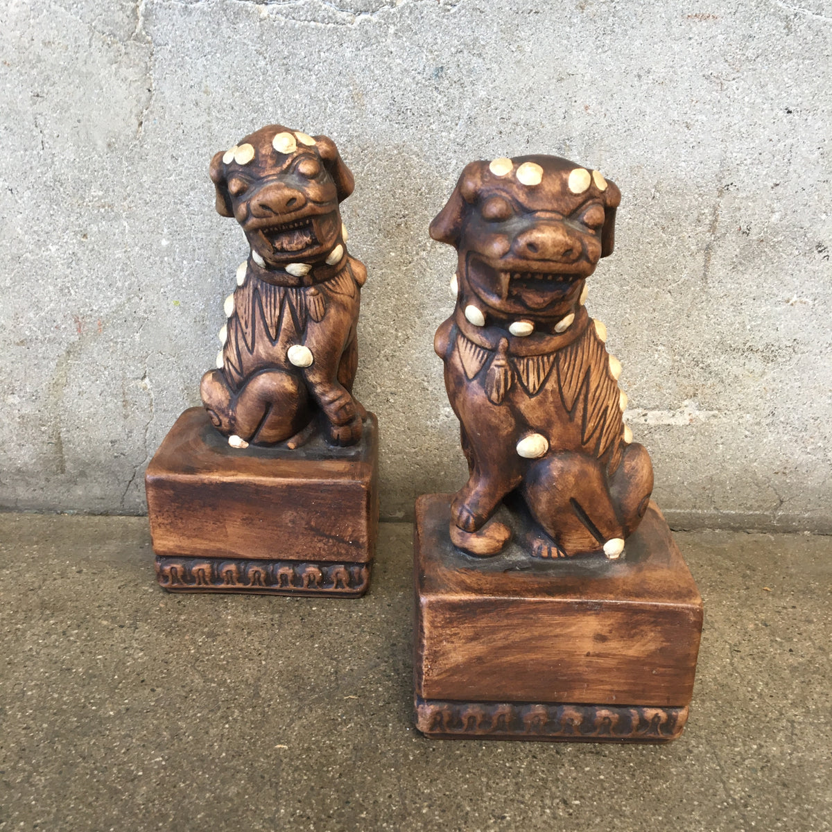 Pair of Ceramic Foo Dogs