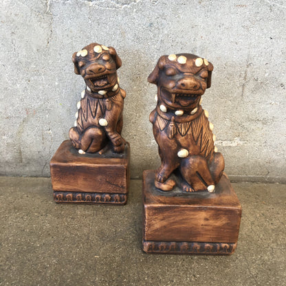 Pair of Ceramic Foo Dogs