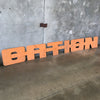 Vintage Industrial Iron Sign "Fabrication"