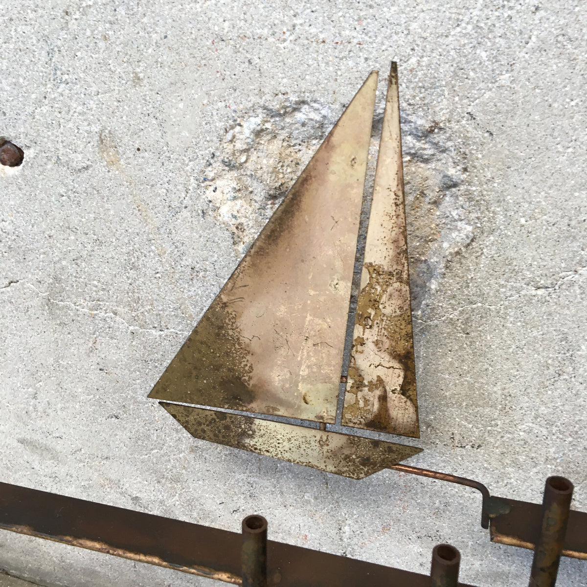 Mid Century Modern Curtis Jere Sailboat Sculpture