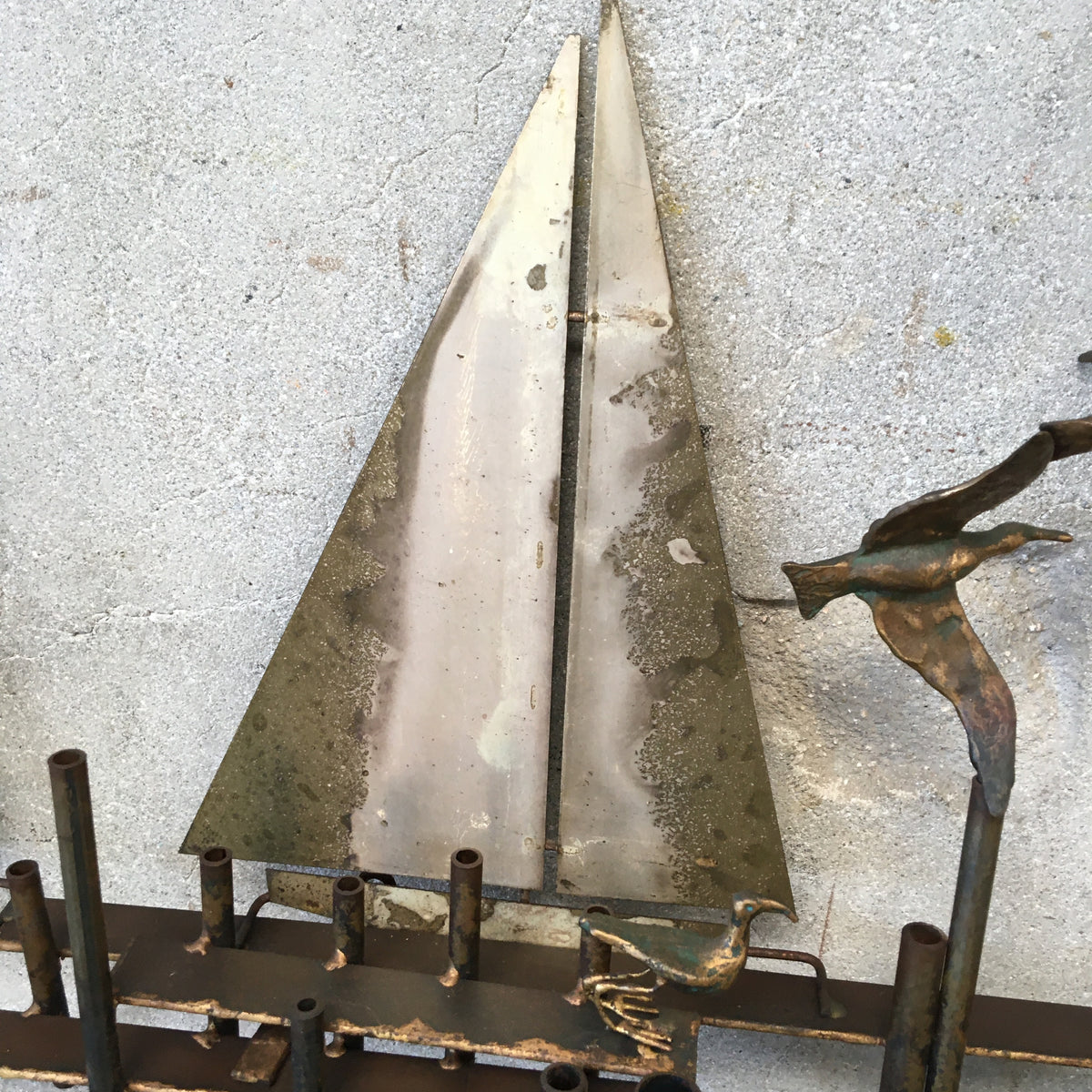 Mid Century Modern Curtis Jere Sailboat Sculpture