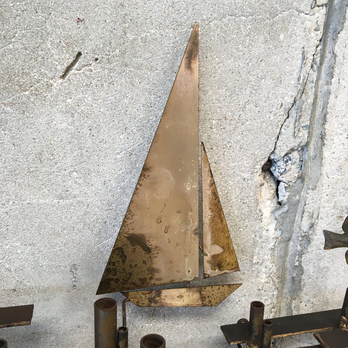 Mid Century Modern Curtis Jere Sailboat Sculpture