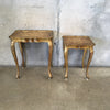 Gold Painted Wooden Nesting Tables - Set Of Two